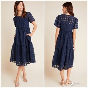 Anthropologie Eri + Ali Austen Tiered Midi Dress Size M (oversized)